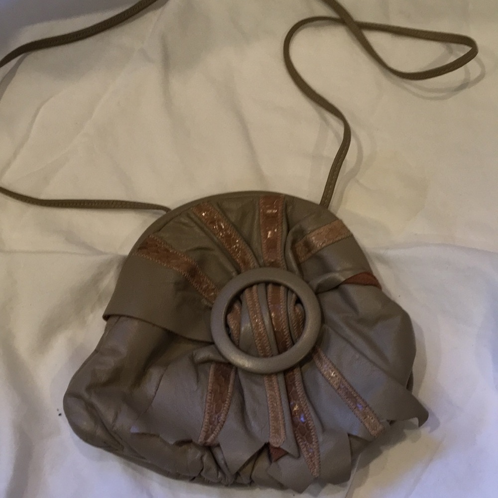 Tan leather crossbody bag
